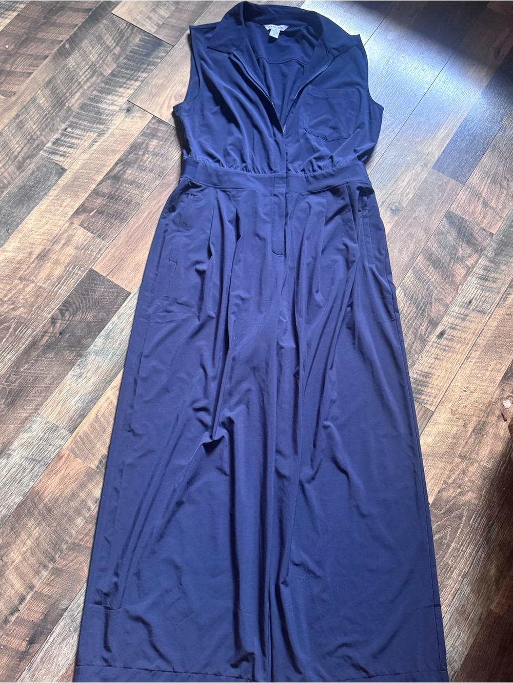 Navy Athleta Wide-Leg Jumpsuit - Women - Picture 2 of 7